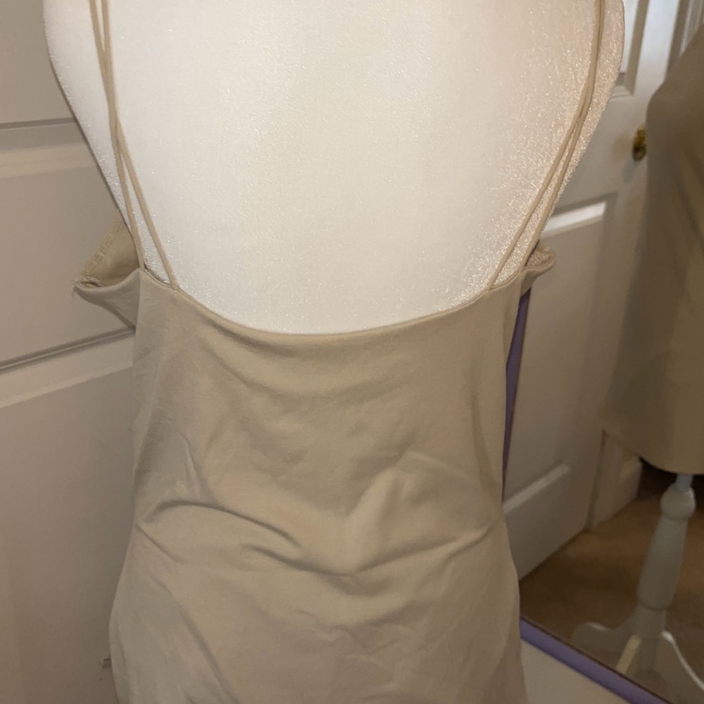 Camila Coelho Cream Dress with Spaghetti Straps